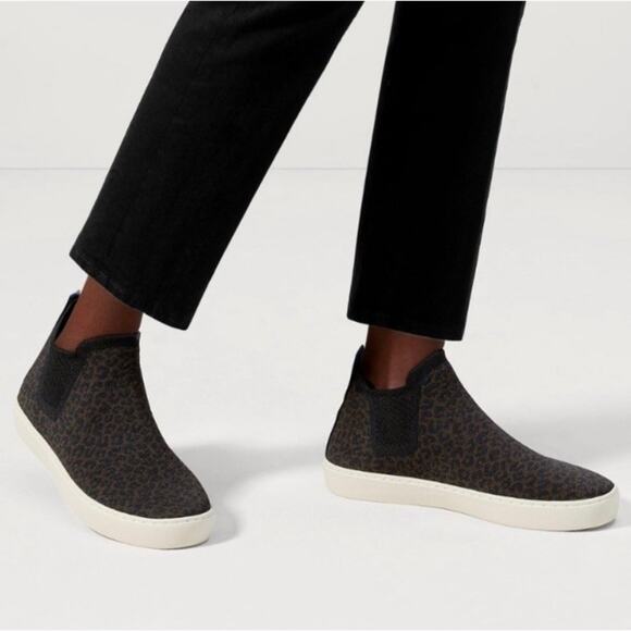 Rothy’s The Chelsea Espresso Spot Boots Sneakers Slip Pull On Women’s Size 7 - Picture 1 of 11